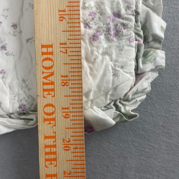 Simply Shabby Chic Quilted Pillowsham Lavender Floral Ruffle Cottagecore - Picture 10 of 10